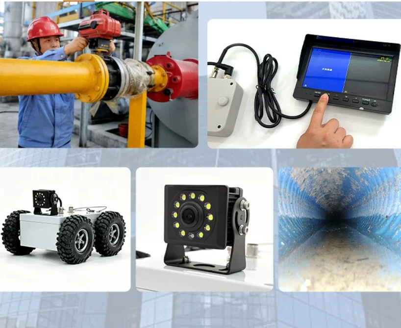 50 meters wire wheel, with display screen remote control, pipeline robot camera, municipal industrial pipeline detection
