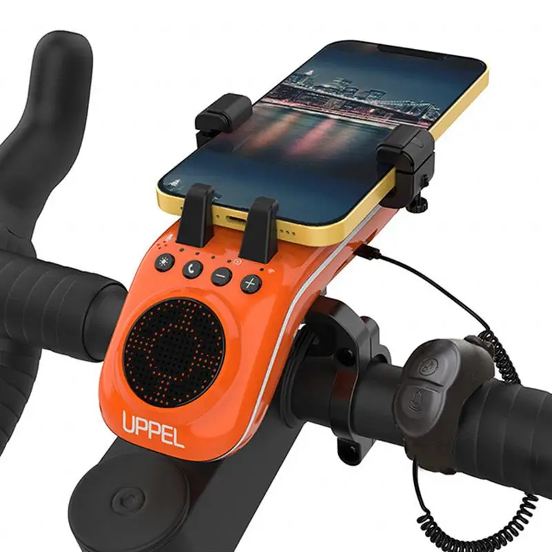 

UPPEL 10 in 1 Bike Light 5000mAh Rechargeable Front Lamp Bicycle Phone Holder with Bluetooth Speaker Cycling Bell Accessories