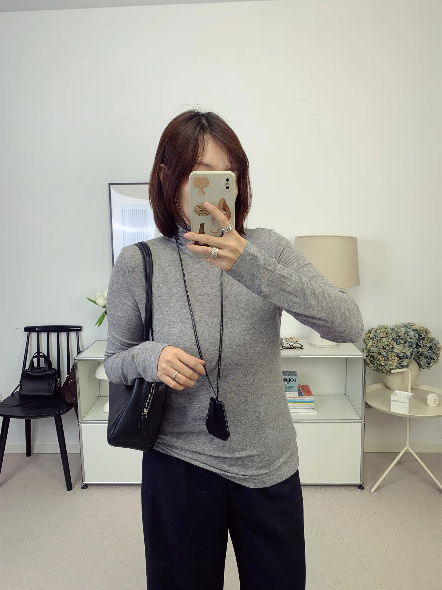

Upaded ROW mat Lyocell Wool Long Sve Base irt Stand Collar Inner Wear T-irt for Women Autumn Winter 2025