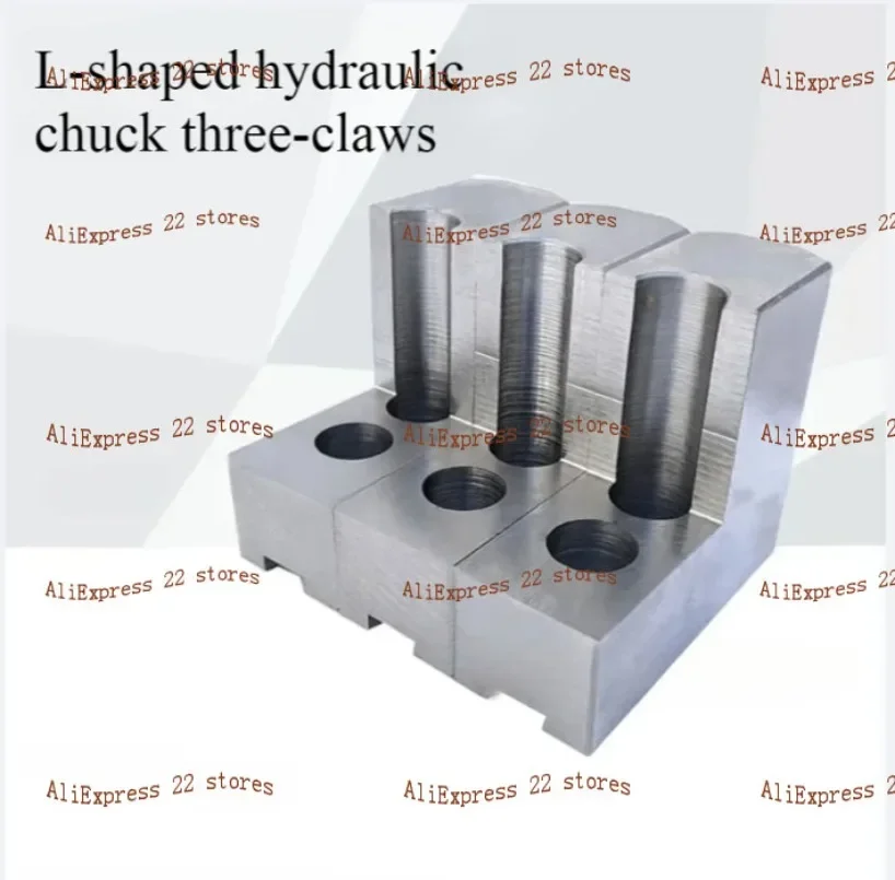 

L-shaped Hydraulic Chuck 3-jaw Claw Heightened Soft Claw Hydraulic Claw Inner Support Outer Circle Package Claw 5/6/8/10 Inches