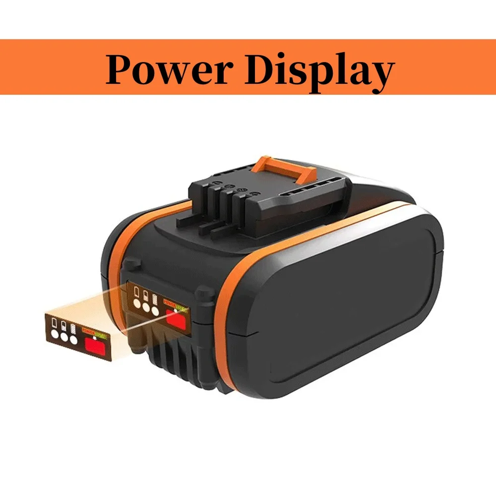 Pour Worx WA3551 4.0-10Ah Batterie 20V Batterie Pour Outil Électrique Sans Fil WA3572 WA3553 WX390 Batterie De Replacement🛒