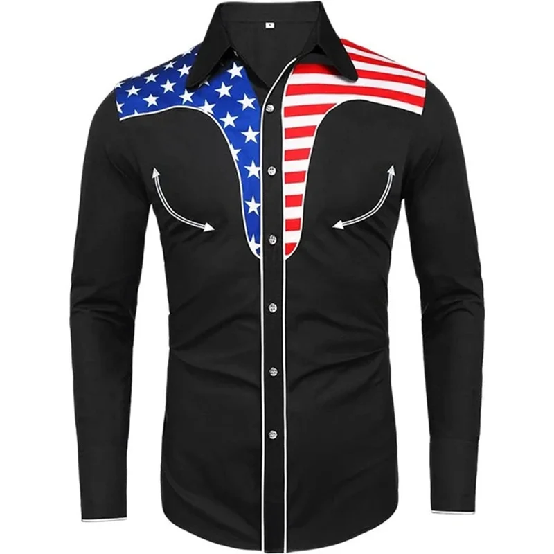 

Men's new suit lapel shirt style five-pointed star trend fashion casual party high-quality fabric 2023 sales