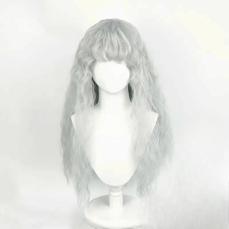 Anime Cosplay Griffith Legend Cosplay Wig Anime Party Silver Corn Roll Small Wave Style Ball Dress Up Wig Costume Wig