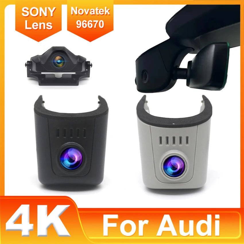 New! Dash Cam For Audi A1 A3 A4 A5 A6 A7 A8 Q2 Q3 Q5 Q7 Q8 RS S S5 S8 SQ5 SQ8 2016-2024 Plug and play Car DVR 4K Dashcam WIFI