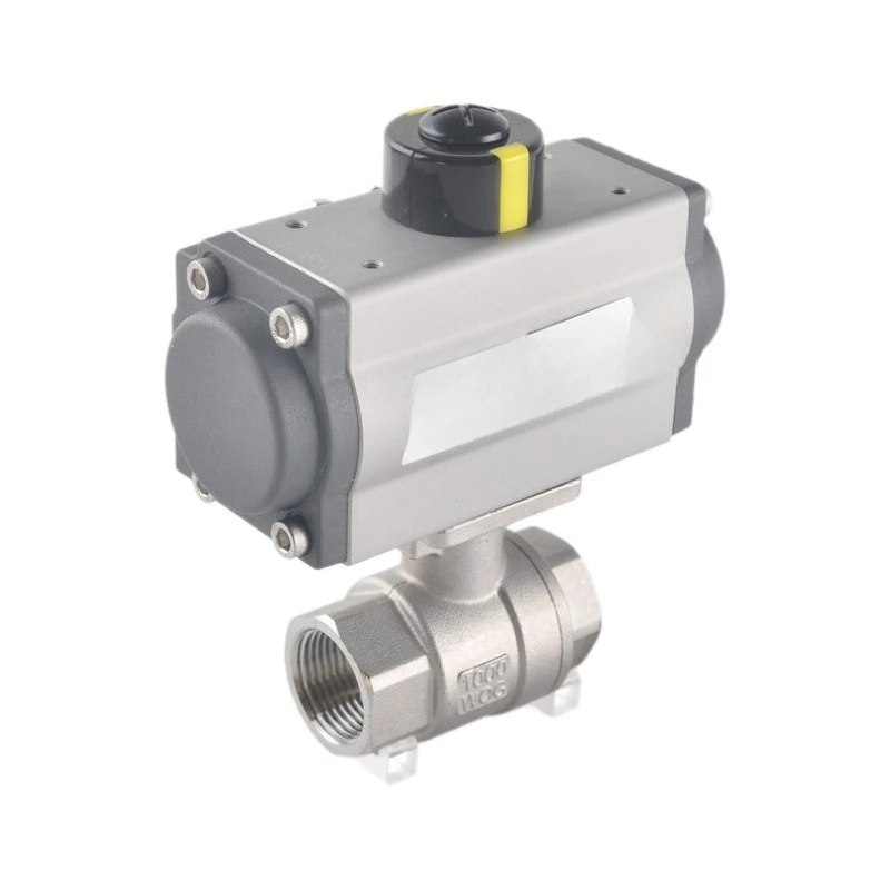 

Pneumatic two-piece ball valve Q611F-16P stainless steel high platform