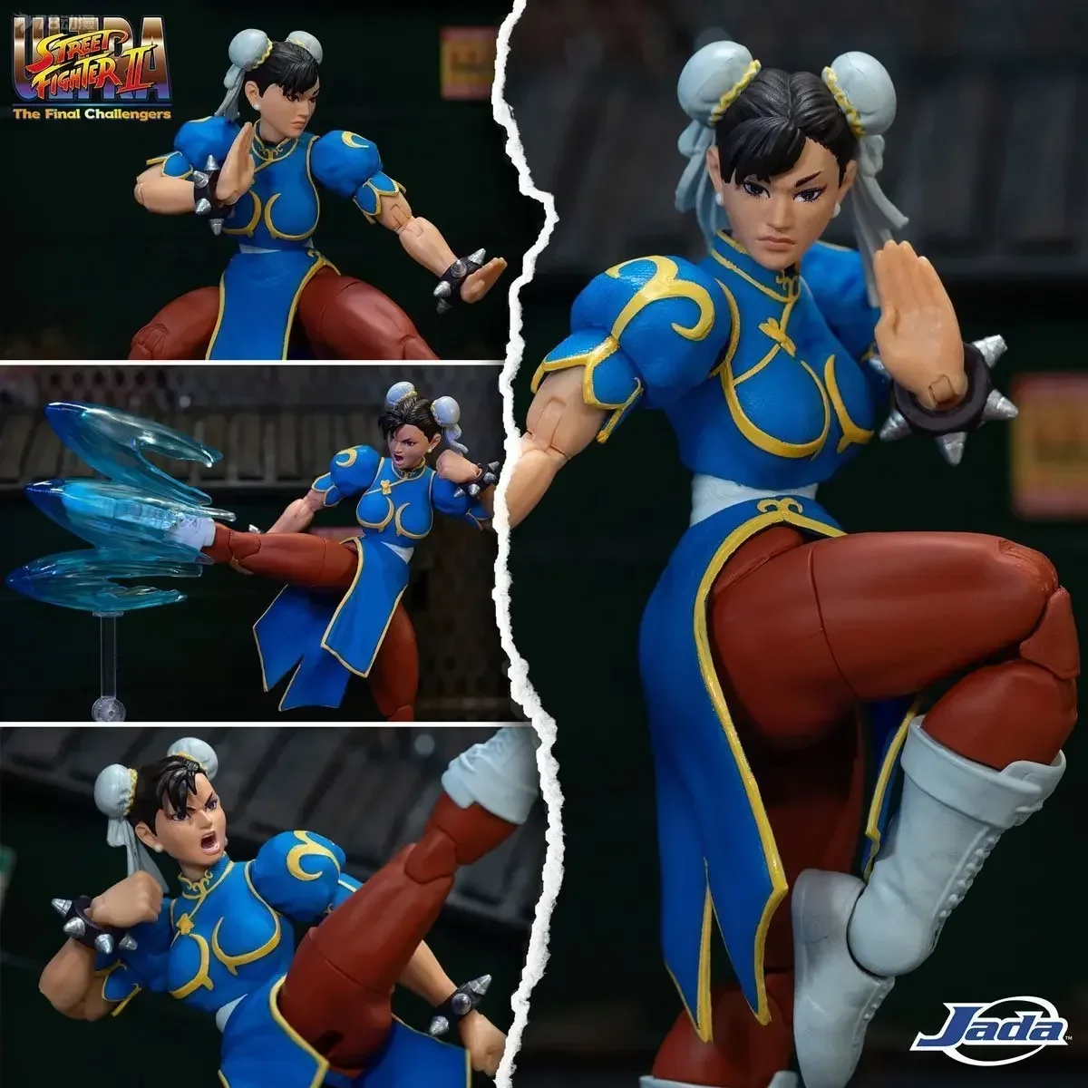 JADA Chunli Action Figurine Ultra Street Fighter II: The Final Challengers 1/12 Ryu Ken Dhalsim Anime Figure Model Toys Gift