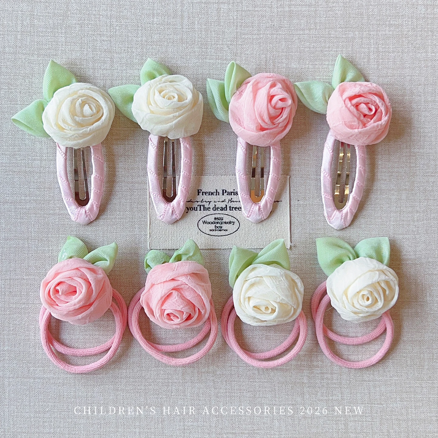 Neue Mode 2-teiliges Set Weiße Rosa Blumen-Haarspangen Schonende Haarnadeln für Babymädchen Frauen Koreanische Accessoires Partygeschenk 2026 – Detail 3