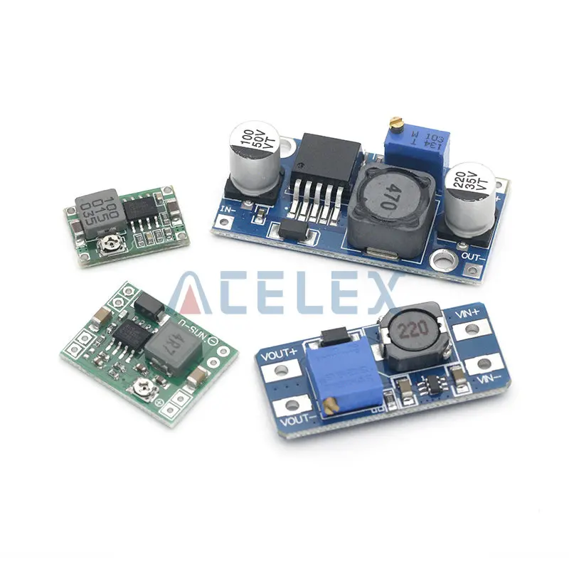 DC-DC Voltage stabilized power supply module Adjustable boost& buck voltage regulator module LM2596S-ADJ MT3608 MP1584EN