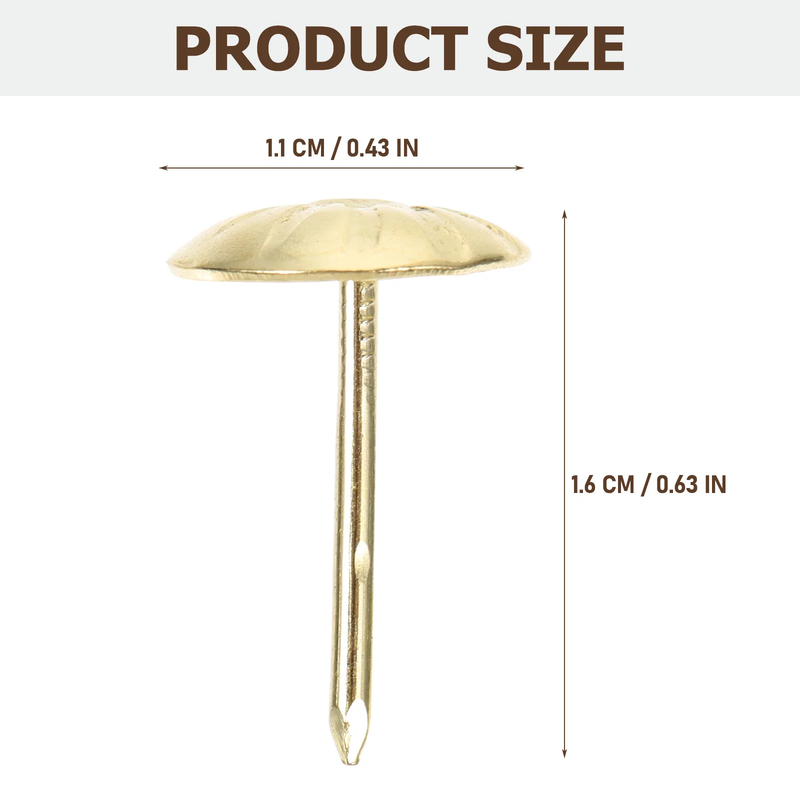 

300Pcs Vintage Furniture Upholstery Nails Iron Decorative Tacks for Sofa Chair DIY Push Pins Upholstery Nails Furniture Tacks