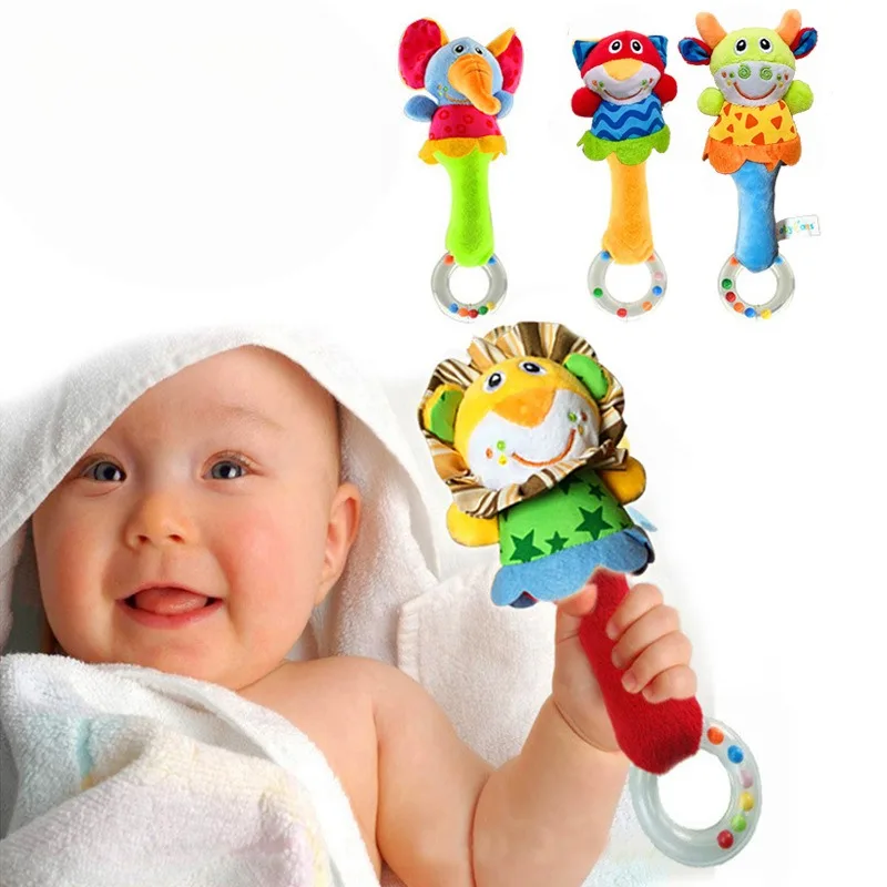 0-1 Year Old Gripping Hand Cranked Bell To Soothe Plush Toys Popular Baby Toys