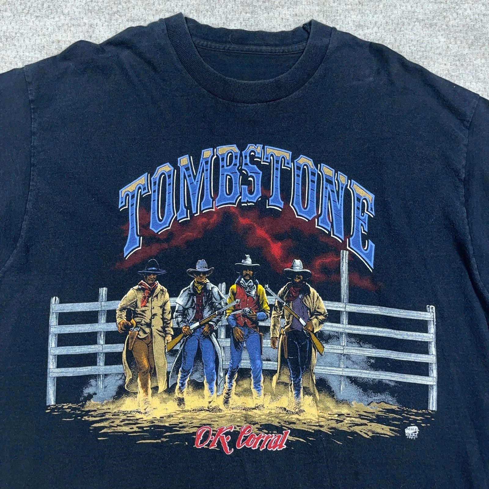 Vintage Tombstone Shirt Men S-4XL Black 90s Western Movie Promo USA 1995 RARE