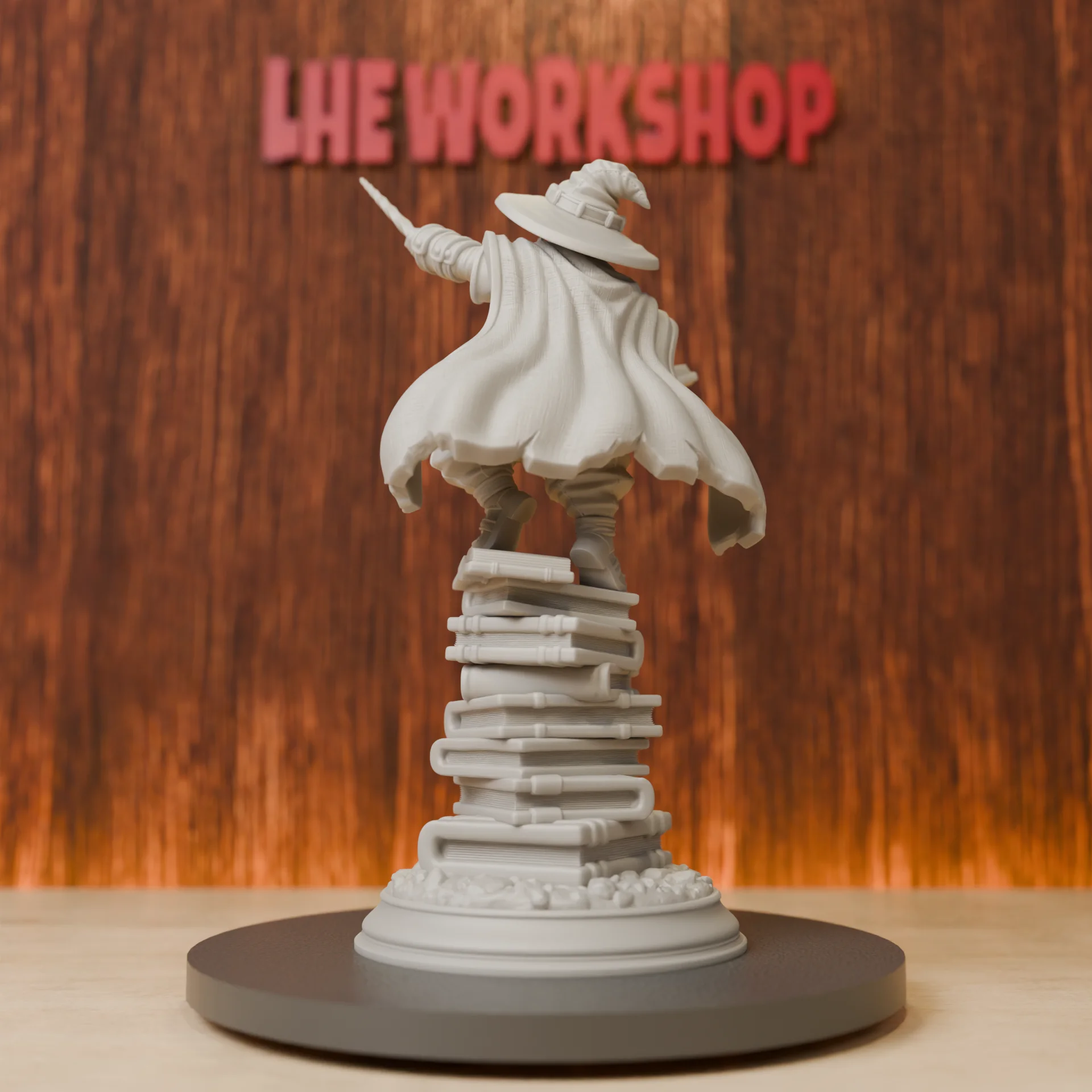 Gnome Arcane Professor Miniatures | 28mm-75mm | Resin 3D Printed DND Pathfinder Mini | Unpainted Grey