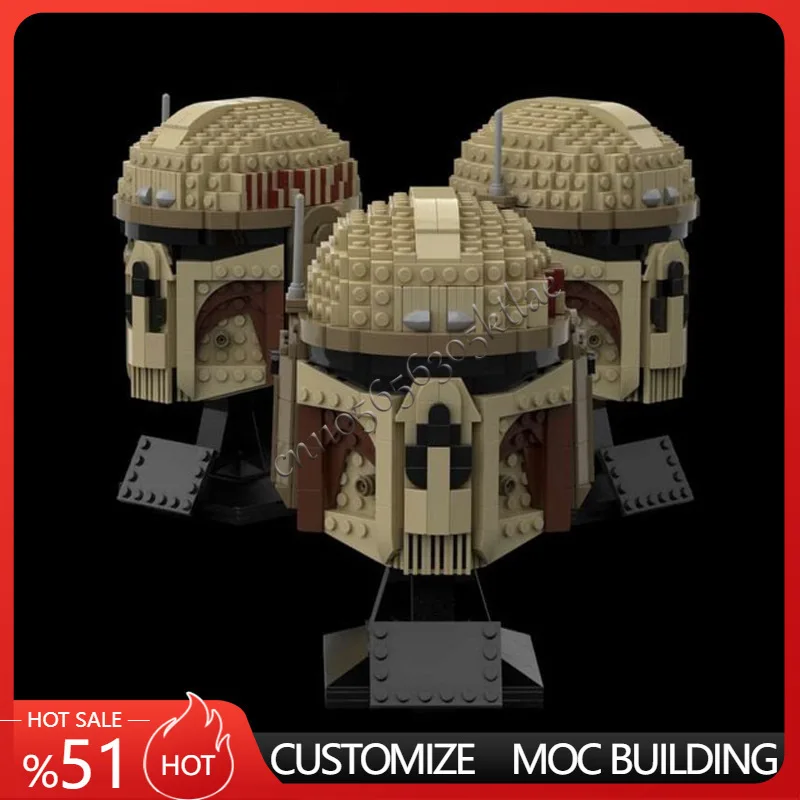 

679PCS Star Plan MOC Helmet the Executioner MOC SpaceShip Battle Model Building Block Architecture Education Assembly Model Toys