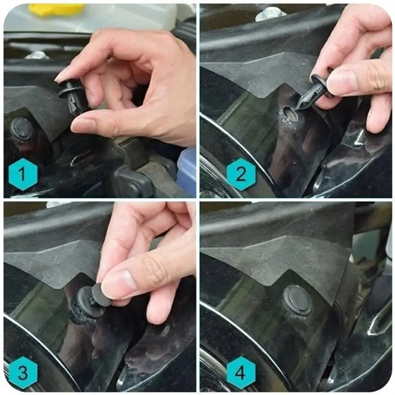 100 Stück korrosionsbeständige Auto-Stoßstangen-Befestigungsclips, Verkleidungs-Befestigungsnadeln für Türverkleidungen, Stoßstangen-Reparatur – Detail 13