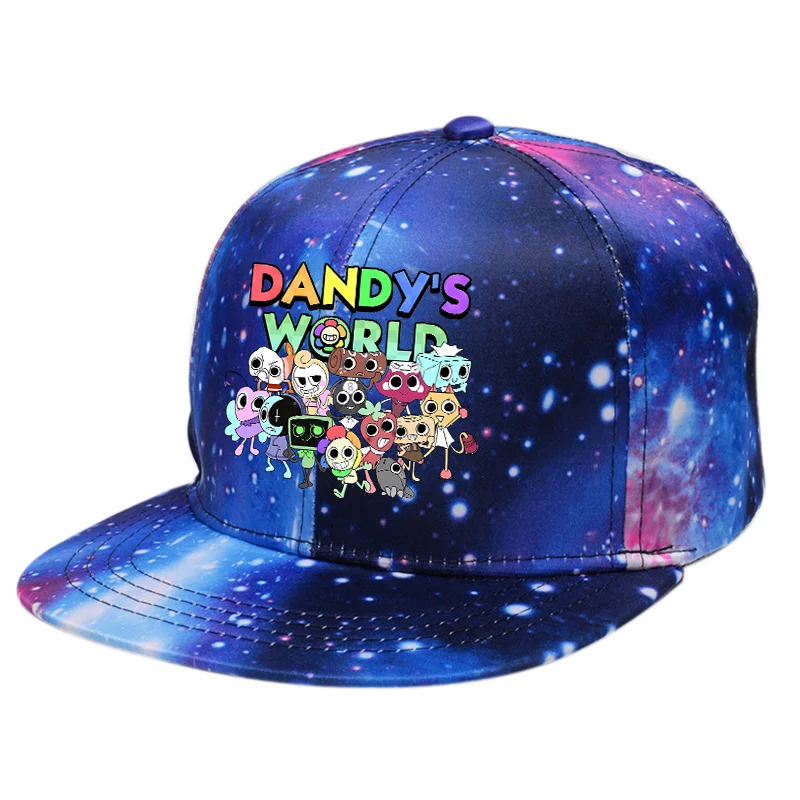

Dandys World Baseball Hat Summer Cool Starry Sky Anime Figure Print Street Dance Caps Boys & Girls Hip Hop Headdress Kids Gift