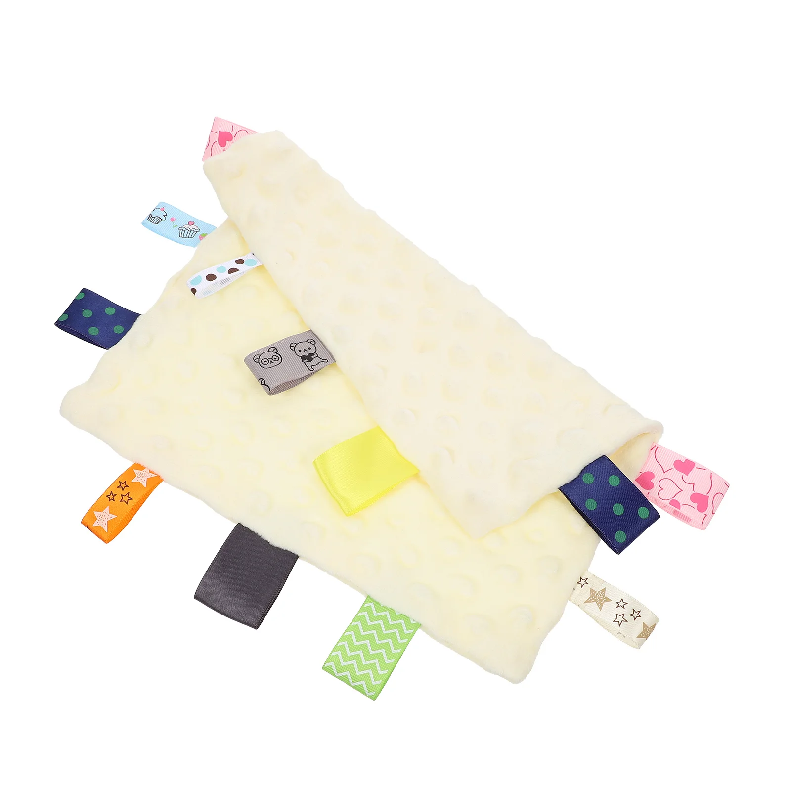 Baby Pacifying Handdoek Cartoon Tag Ontwerp Rustgevende Afvegen Gezichtshanddoek Voor Pasgeboren Baby Peuter Absorberend Speeksel Bijten