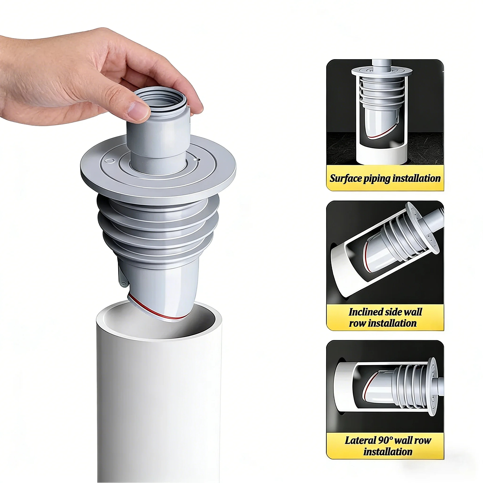 

Силиконовое уплотнительное кольцо для канализации, заглушка для труб в ванной и на кухне, антизапаховый, герметичный соединитель для слива стиральной машины, заглушка для напольного слива