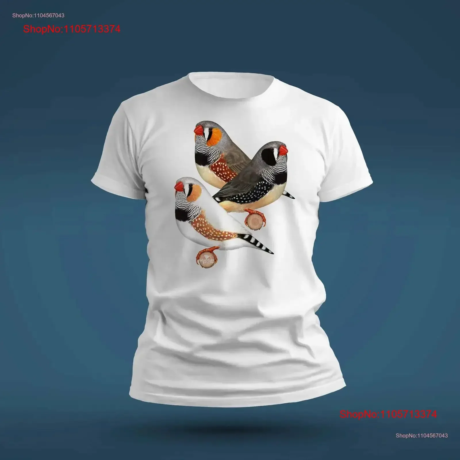 Zebra finch T shirts vintage Washed fashion Stretched Casual Versatile designer clothes streetwear homme Stylish