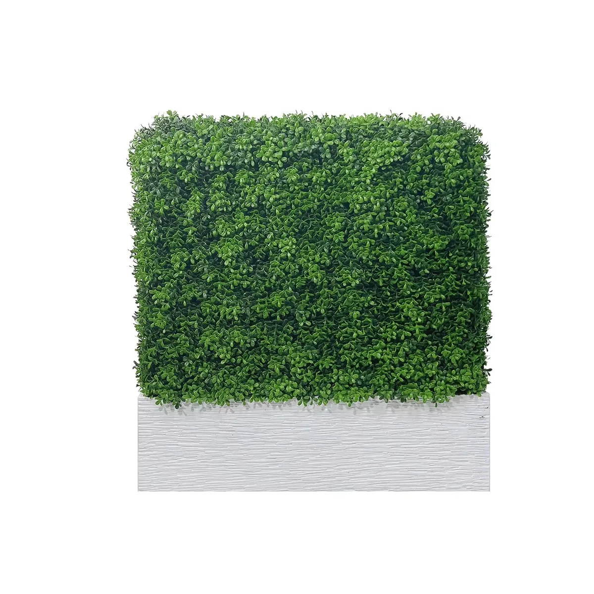 80cm Large Artificial Plants Grass Wall Decor Milan Leaves Boxwood Partition Fence With Rectangular Flowerpot Home Decoration