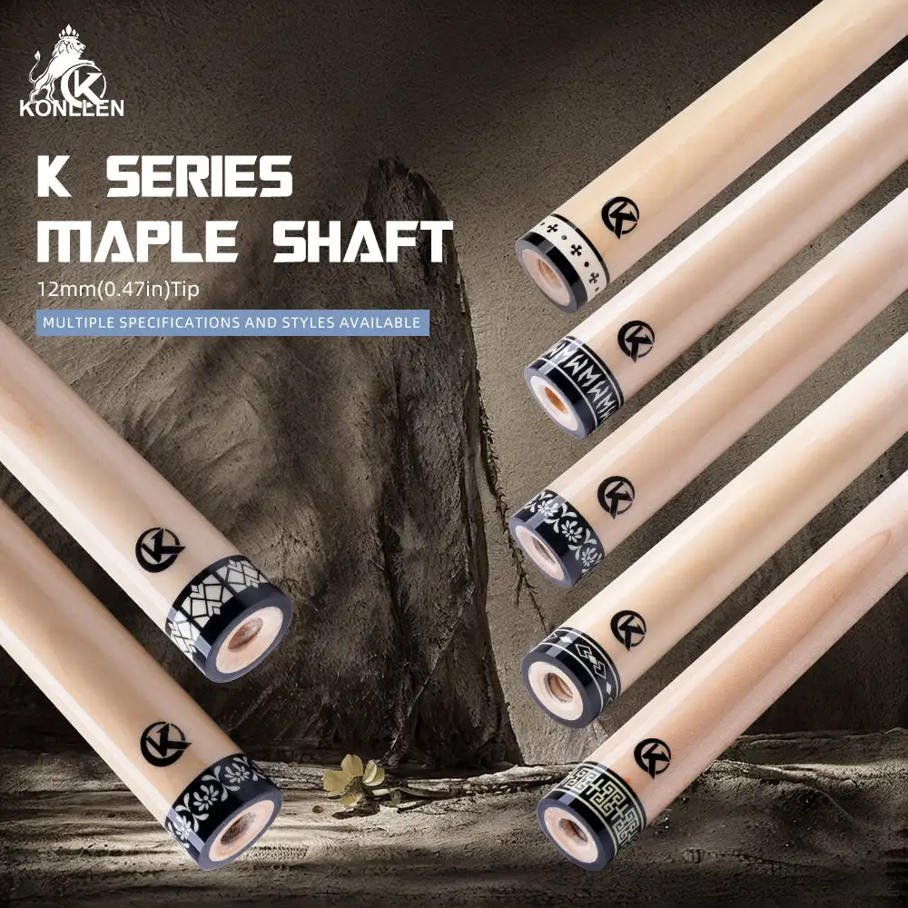 

Кий для бильярда Konllen, древко из клена YG1/YA1/YW1 для наконечника 12 мм, с карбоновой трубкой
