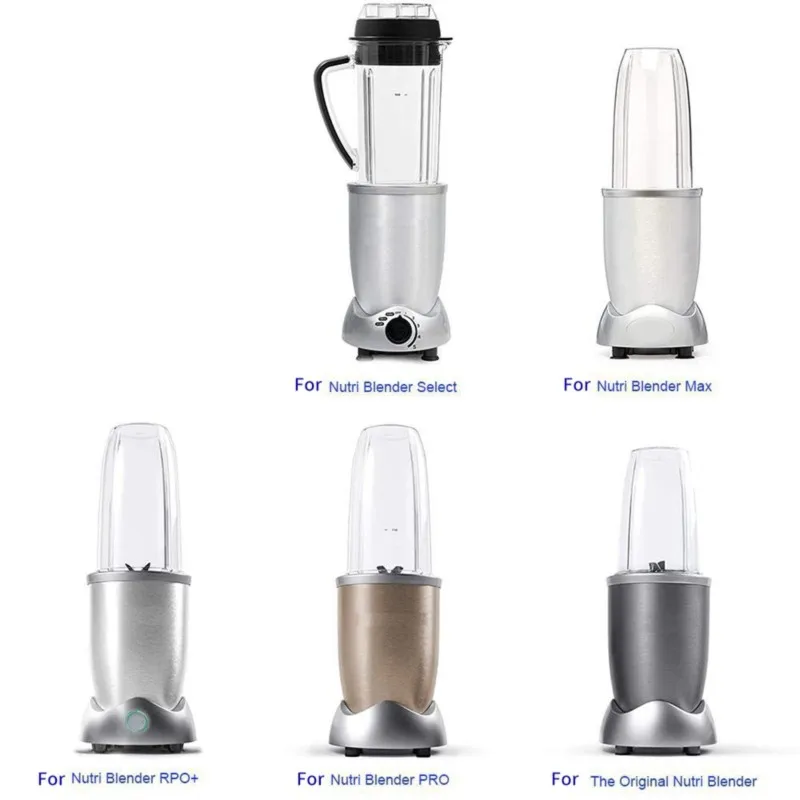 

AC39-Juicer Replacement Cups 2-Pack 32 Oz With Flip-Top To-Go Lids& Gaskets For Nutrifier Nutri 600W/900W Series