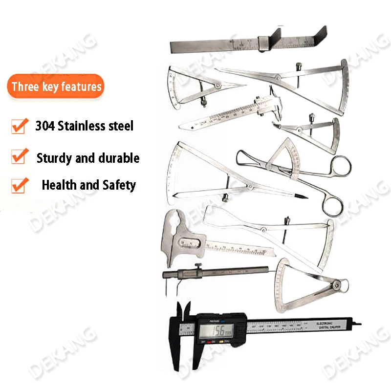 การวัดความหนาของขอบกระดูกด้วยคาลิเปอร์แบบตั้งตรงของเครื่องชั่งดิจิตอลสำหรับแบบจำลองฟันปลอมเคลือบฟันแบบแว็กซ์ของรากฟันเทียม