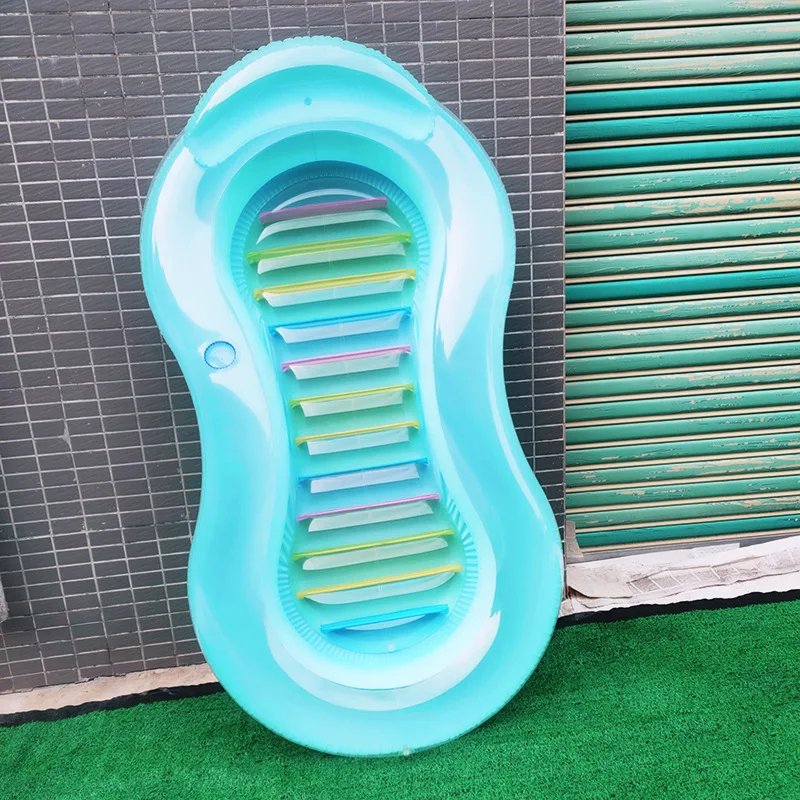 

Inflatable Pool Raft and Ride-on for Fun on Water PVC Net Cloth 180x100x36CM Eight-shaped Swimming Toys Floating Ring Mattress