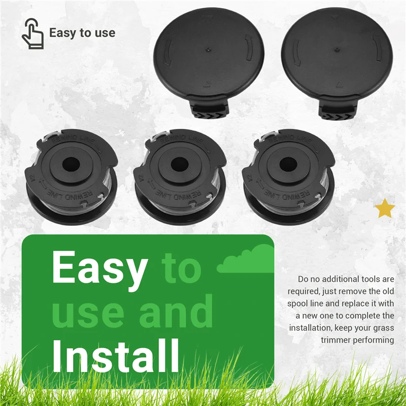 

A76K Strimmer Spool Replacement For , 8Pcs String Trimmer Spool Compatible With Cordless Grass Trimmer Art 23 SL