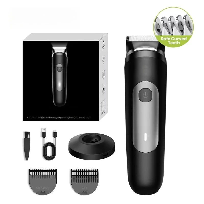 Ceramic Groin Pubic Hair Trimmer for Men Sensitive Areas-Professional Shaving Tool 6,500 RPM Motor 61-90 Min