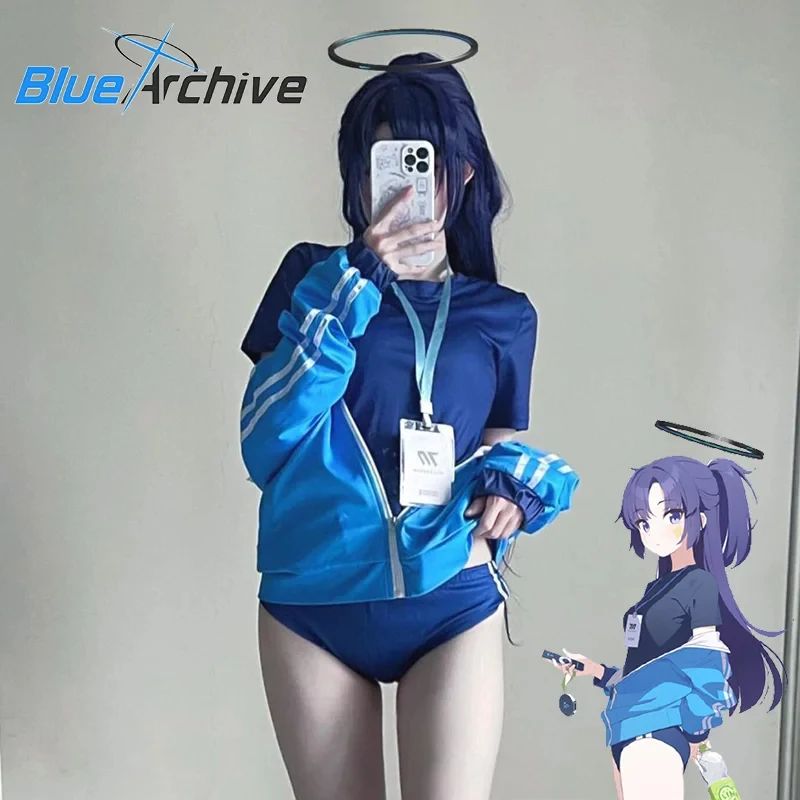 

A;3\v,7'd/2026 Sport Coat Leotard Full Set Accessories Uniform Gym Suits Game Blue Archive Hayase Yuuka Cosplay Co6'b\7.n;8/
