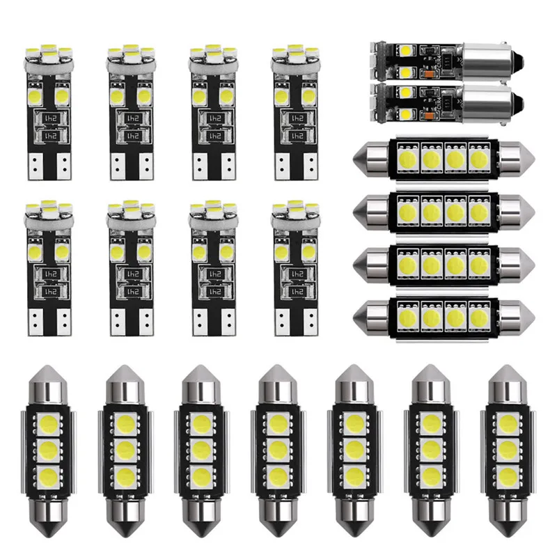 21pcs Car LED Interior Light Dome Map Lamp Kit License Plate Light Bulbs for BMW E46 Sedan M3 1999-2005 Led Light Bulbs