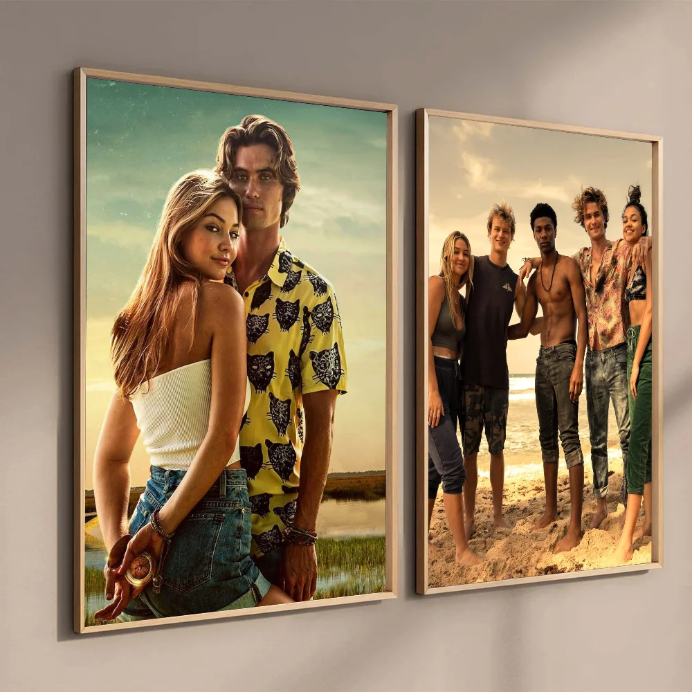 1pc TV Series Outer Banks Poster Self-adhesive Art Waterproof Paper Sticker Coffee House Bar Room Wall Decor