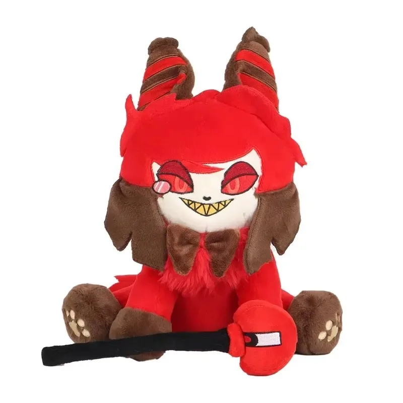 Gato quente brinquedo de pelúcia engraçado anjo poeira alastor fãs de tv coletar presente bonito algodão recheado boneca de pelúcia crianças para presente de aniversário