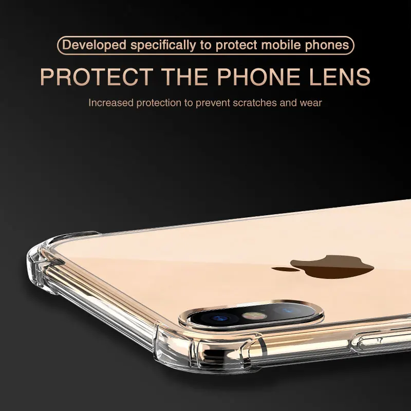 Luxury Clear Shockproof Phone Case For iPhone X Xr Xs Max Case 11 12 13 14 Pro Max 8 7 6s Plus SE 2020 Silicone Back Cover image 4