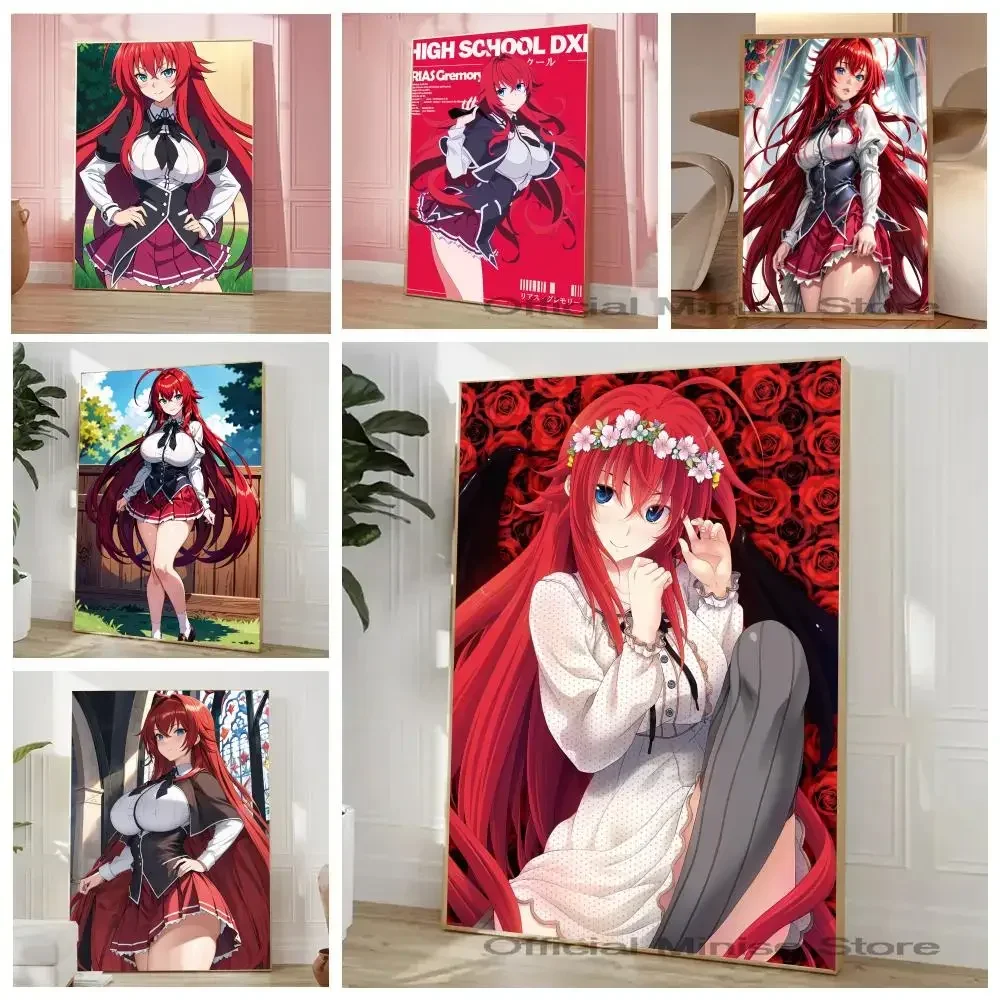 1pc Rias Gremory Anime Girls Poster Paper Print Home Living Room Bedroom Entrance Bar Restaurant Cafe Art Painting Decor