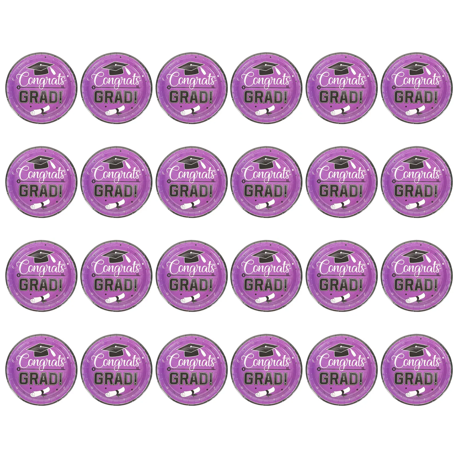 

24 Pcs Graduation Paper Plates 7 Graduation Plates 2023 Inch Disposable College Decorations Class of 2023 Party Supplies