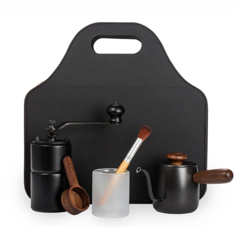 Coffeware Set Mini Handmade Coffee Pot Combination Set Hand Cranked Grinder Coffee Cup Gift Box