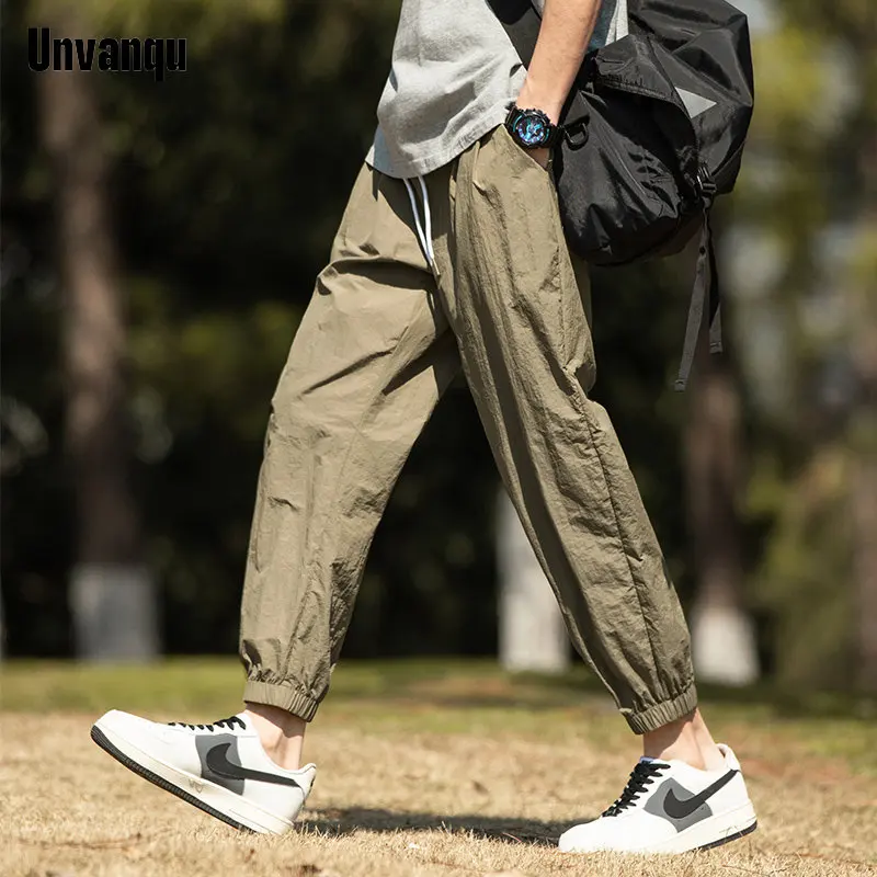 2023 Fashion Male Y2K Harlan Cargo Loose Casual Men's Pockets Work Normcore Minimalist Lightweight Youth Drawstring Slim Pants