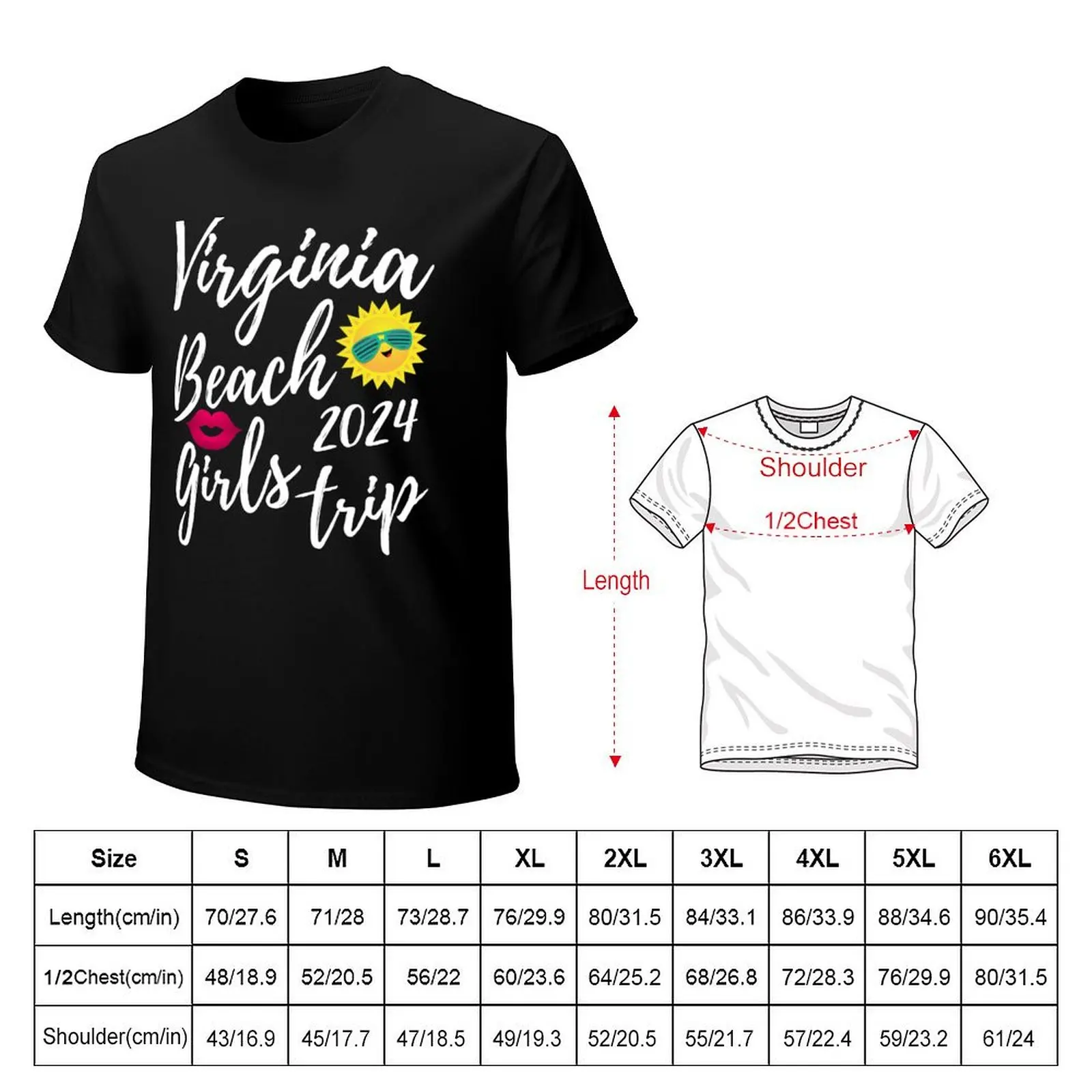 Virginia Beach Girls Trip 2024 Bachelorette Vacation Fun Matching Group Travel Design T-Shirt t shirts cotton 100% T-Shirt