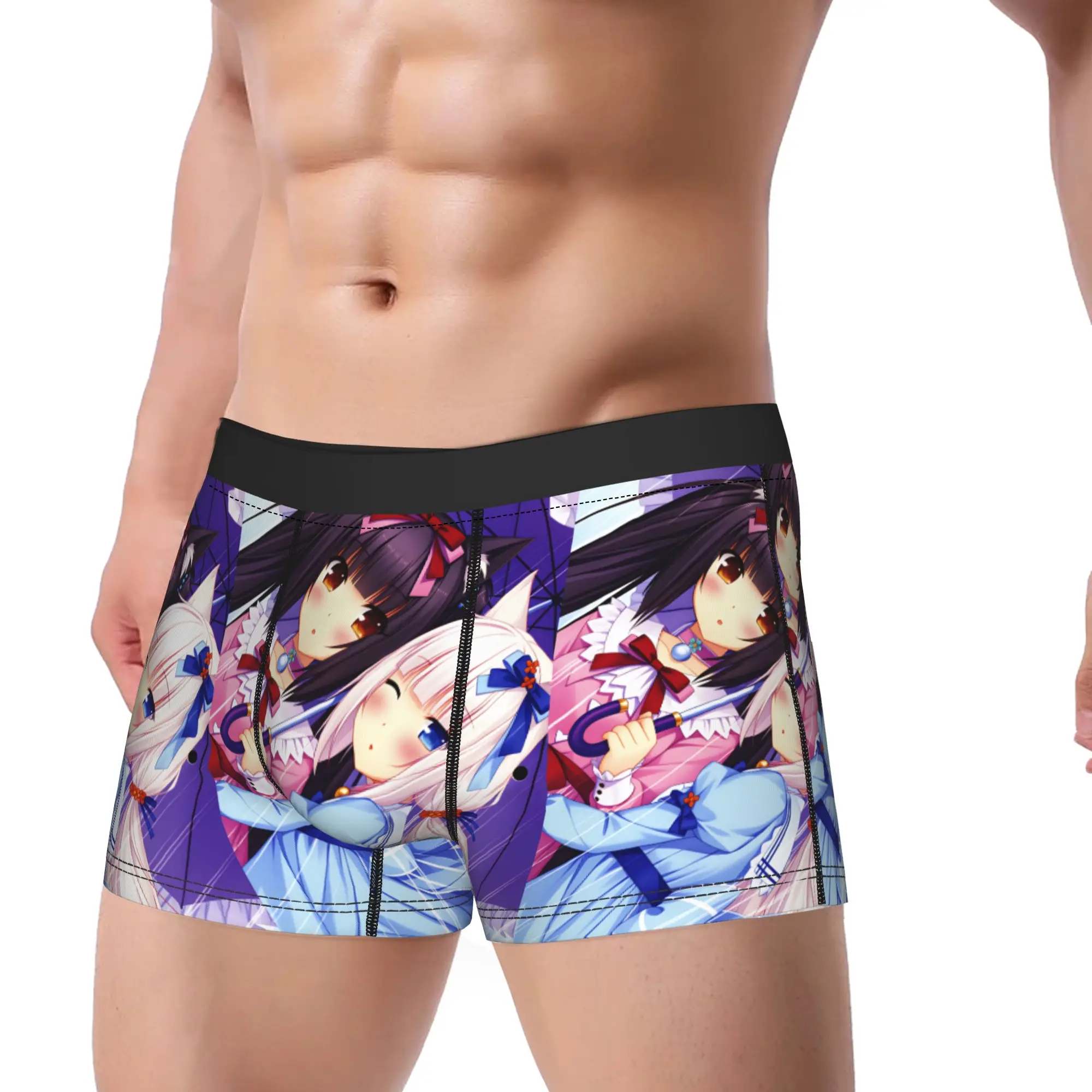 

Nekopara Anime Underwear Custom DIY Boxershorts Hot Sale Men Panties Soft Trend Boxer Brief Birthday Present