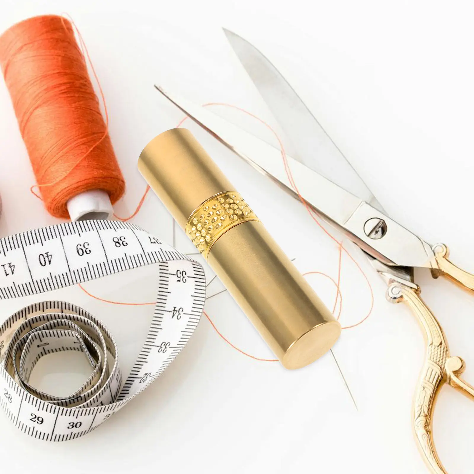 

Sturdy Copper Needle Holder Tube for Knitting Sewing Needles Fashionable Portable Storage Case Daily Use Home DIY Craft