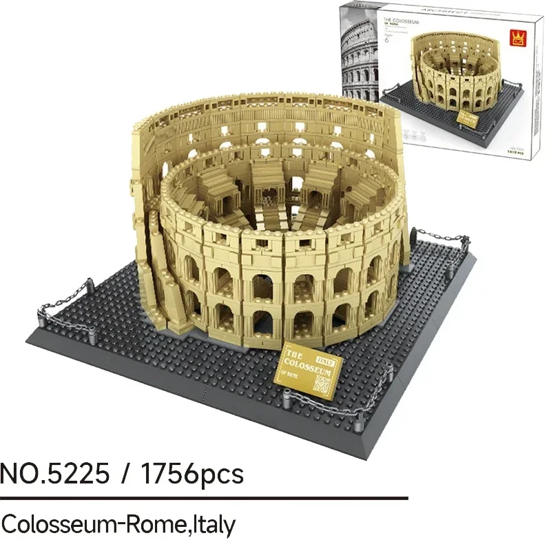 

1756PCS Creative Colosseum-Rome ltaly Building Blocks Architecture Construction Bricks Toy Gift For Adult Kids