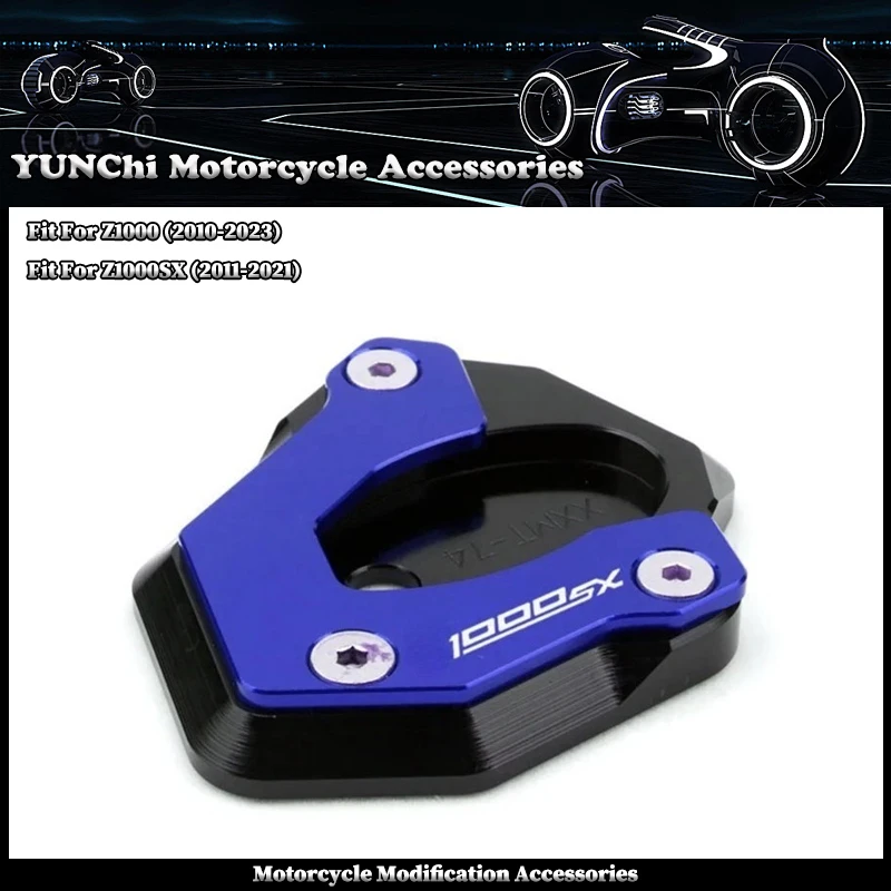 Fit For KAWASAKI Z1000 2010-2023 Z1000SX 2011-2021 Z1000 SX Motorcycle Kickstand Foot Side Stand Extension Pad Support Plate
