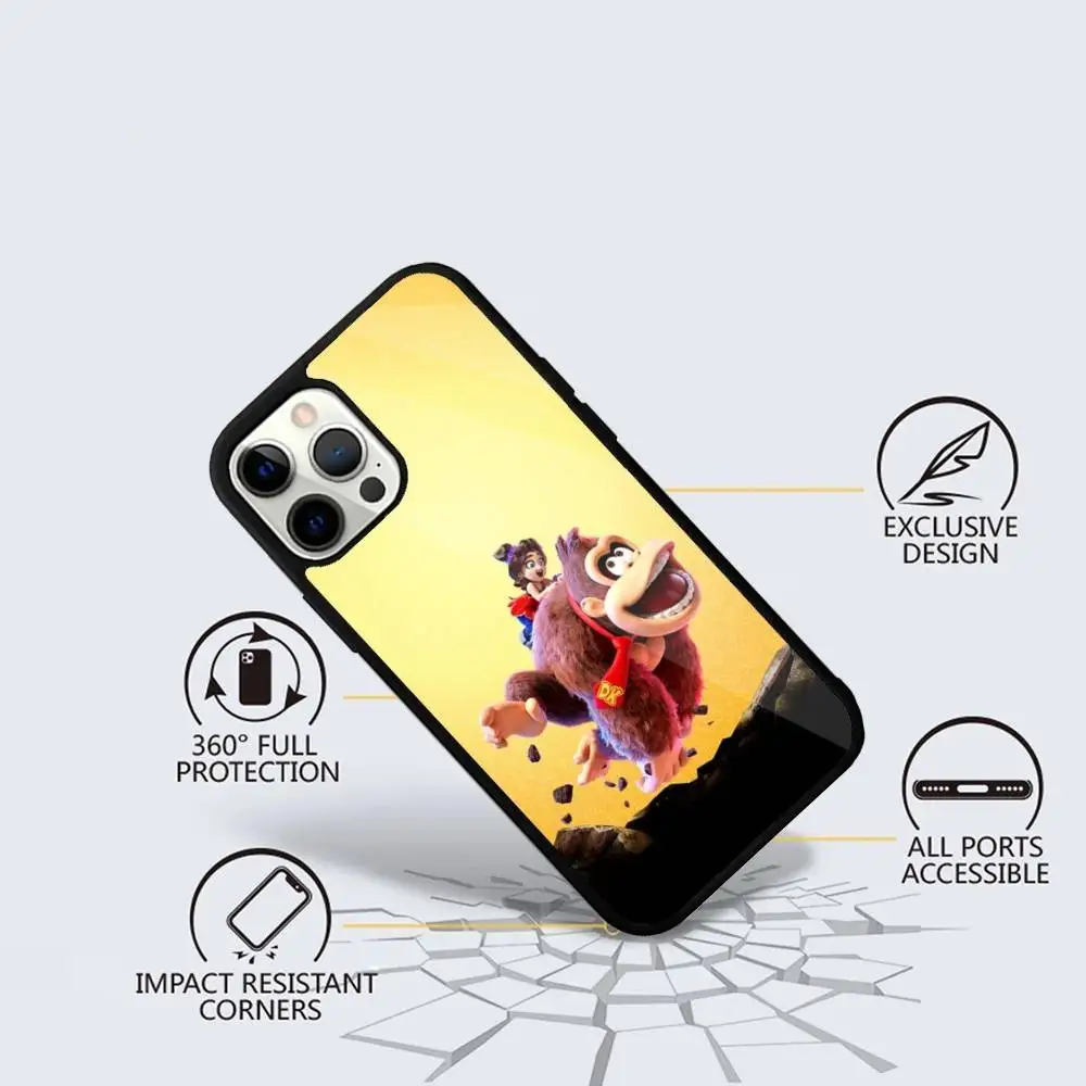 حافظة هاتف Game D-Donkeys K-Kongs لهاتف iPhone 16,15,14,13,12,11,Plus,Pro,Max Mini Magsafe شحن لاسلكي مغناطيسي