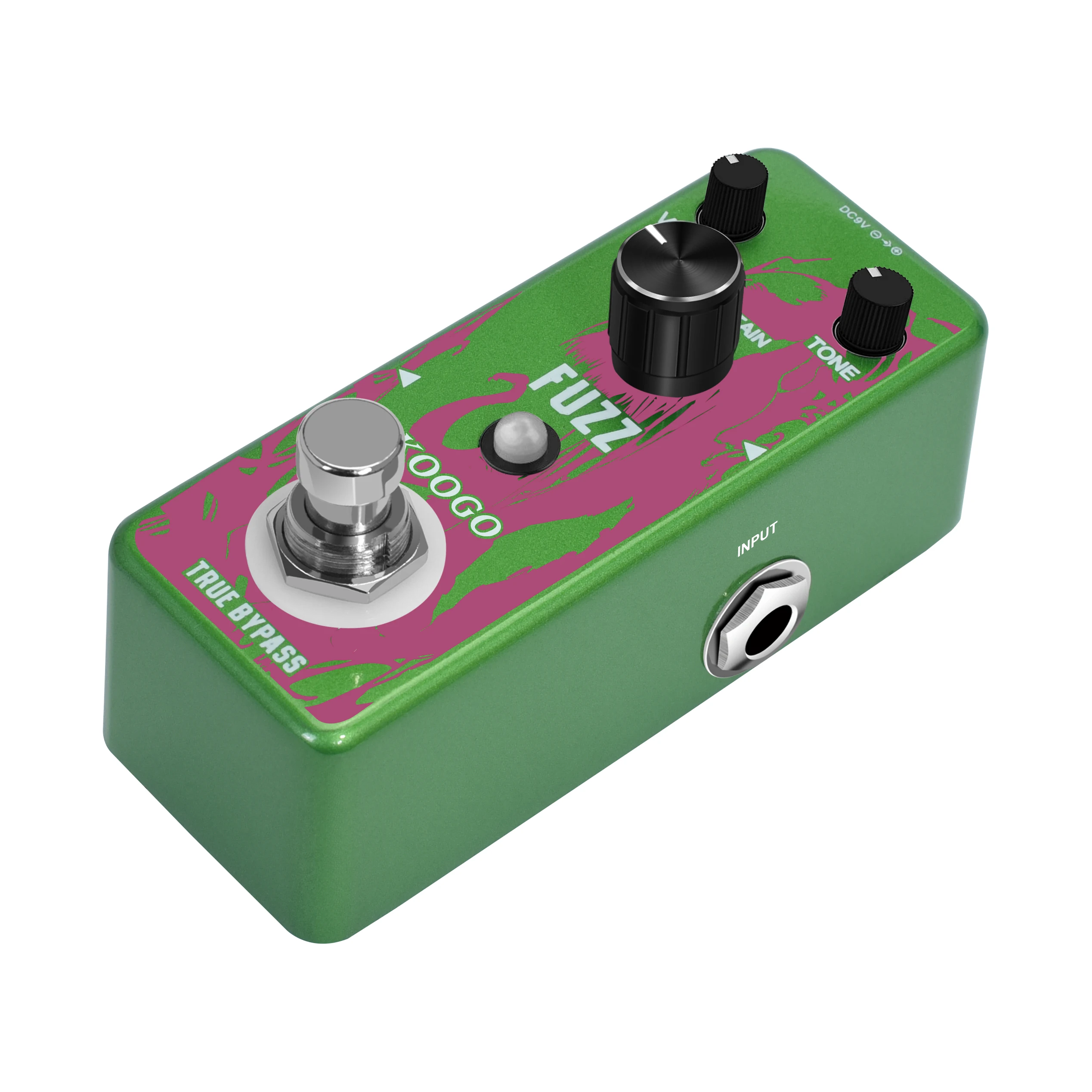 Koogo LEF-306 Fuzz Pedal For Electric Guitar & Bass Traditional Fuzz Effect Full Metal Shell ​True Bypass