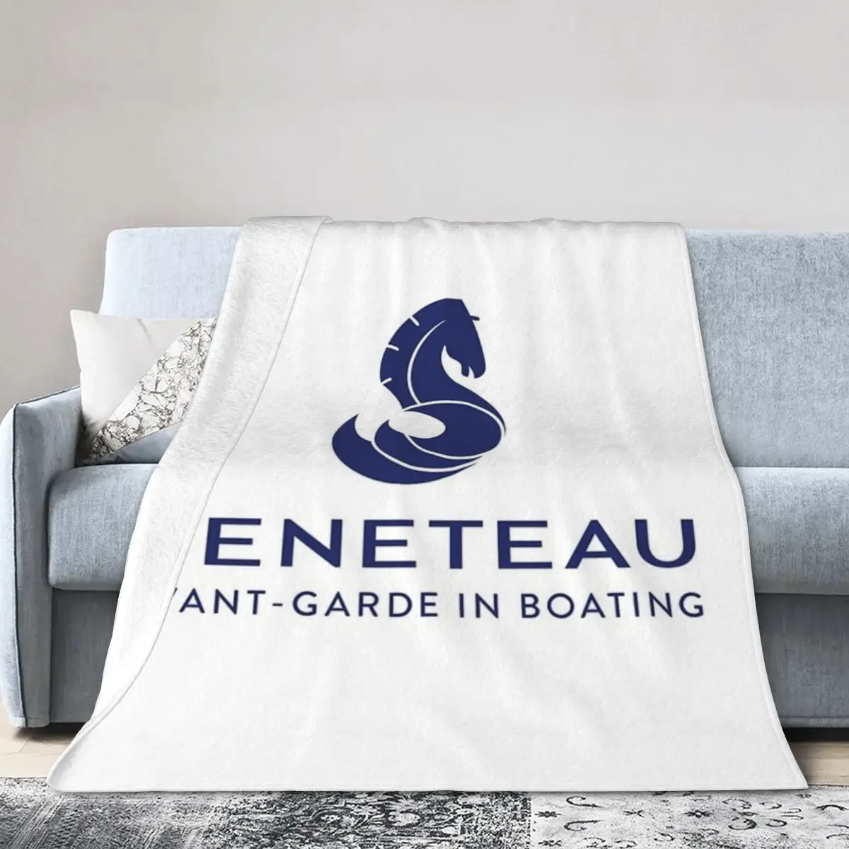 Beneteau Sailboat Sailing Yacht Blankets Soft Warm Flannel Throw Blanket Bedspread for Bed Living room Picnic Travel Home Couch