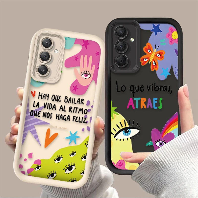 رائعة المصرية العين قضية الهاتف لسامسونج غالاكسي A54 A05 A05S A34 A24 A14 A53 A33 A23 A13 A52 A52S A71 A51 A31 A50 غطاء #2