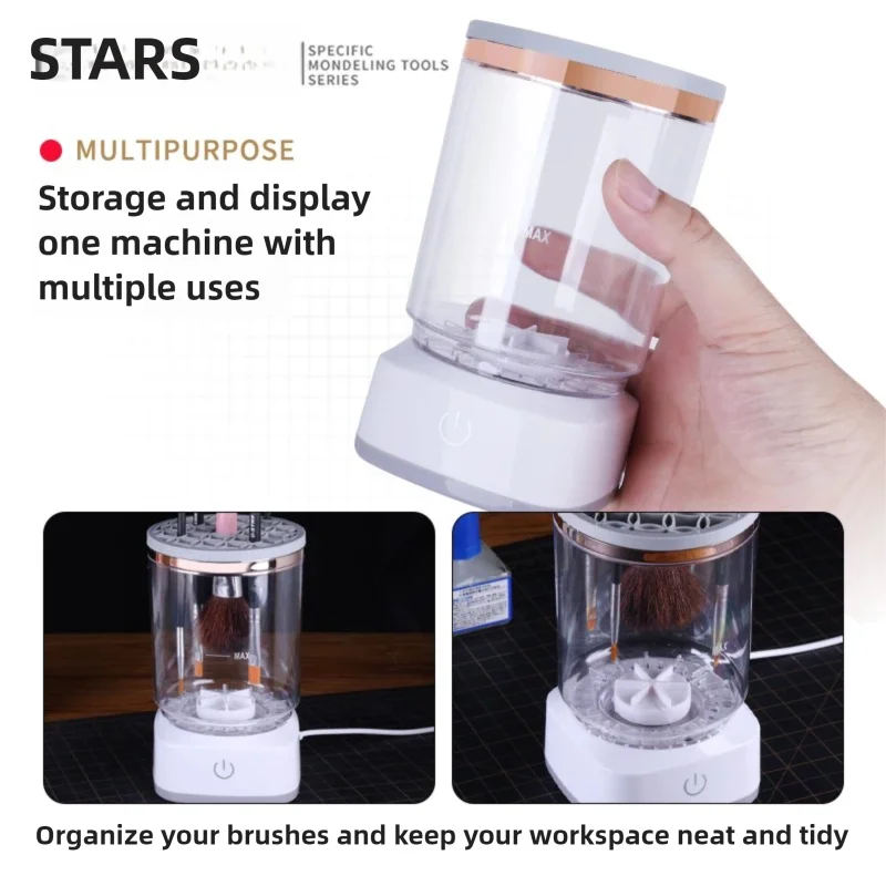 USTAR Mini Paint Brush Cleaner Machine for Gundam Miniature Model Painting Tools Daily Cleaning Maintenance & Care Accessories