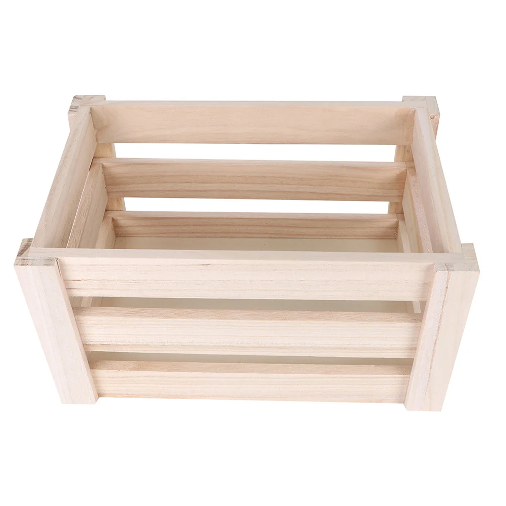 Hölzerne hohle Aufbewahrungsbox, Korb, Desktop-Organizer, großer Briefpapierbehälter für Büro, Zuhause, Display, Aufbewahrungsbox