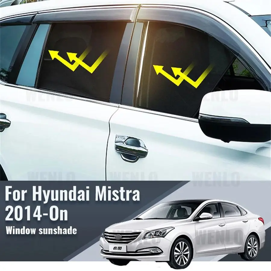 For Hyundai Mistra 2014-2023 Magnetic Car Sunshade Visor Front Windshield Frame Curtain Baby Rear Side Window Sun Shade Shield